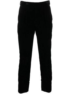 Saint Laurent velvet cropped trousers - Black