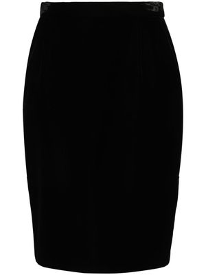 Saint Laurent velvet pencil skirt - Black