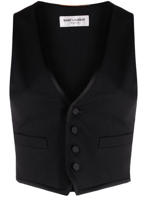 Saint Laurent virgin-wool waistcoat - Black