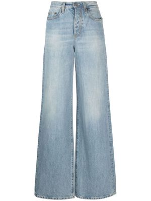 Saint Laurent wide-leg cotton jeans - Blue