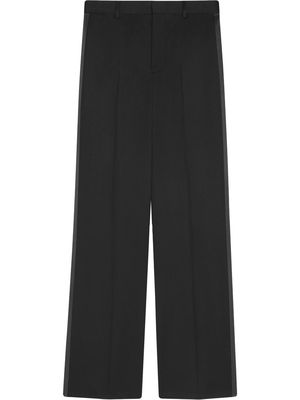 Saint Laurent wide-leg tuxedo trousers - Black