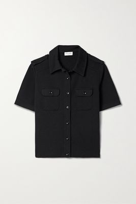 SAINT LAURENT - Wool And Cotton-blend Shirt - Black