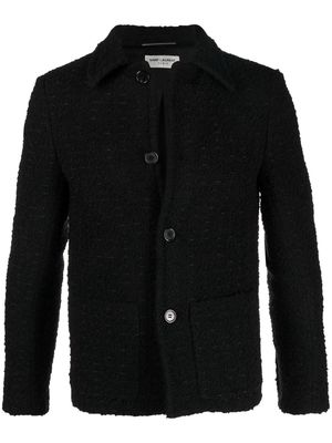 Saint Laurent wool-blend shirt jacket - Black