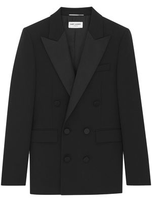 Saint Laurent wool double-breasted blazer - Black