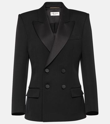 Saint Laurent Wool grain de poudre tuxedo jacket