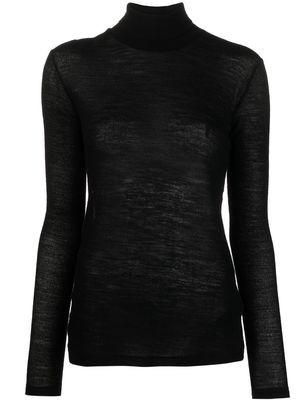 Saint Laurent wool mock-neck top - Black