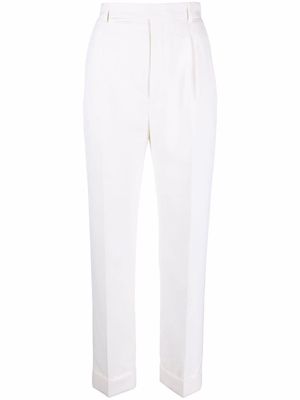 Saint Laurent wool tailored trousers - White