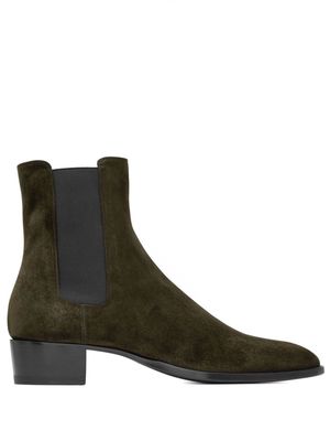 Saint Laurent Wyatt ankle boots - Brown