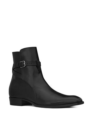 Saint Laurent Wyatt Jodhpur leather boots - Black
