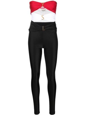 Saint Laurent YSL cut-out strapless jumpsuit - Black