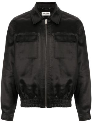 Saint Laurent zipped bomber jacket - Black