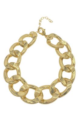 SAINT MORAN Azlin Curb Chain Collar Necklace in Yellow