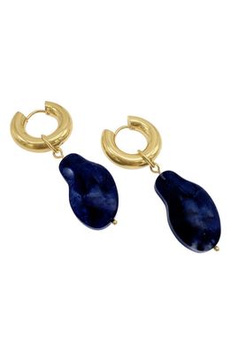 SAINT MORAN Capri Natural Blue Sapphire Huggie Earrings