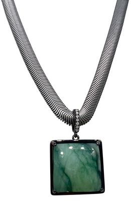 SAINT MORAN Minetta Emerald Pendant Necklace in Green
