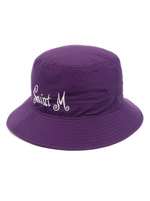SAINT MXXXXXX logo-embroidered bucket hat - Purple