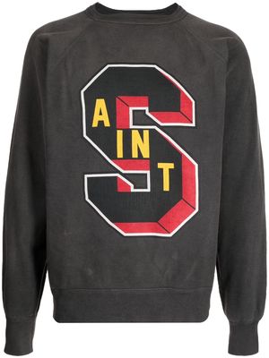 SAINT MXXXXXX logo-print cotton sweatshirt - Grey