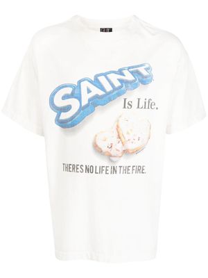 SAINT MXXXXXX logo-print short-sleeve T-shirt - White