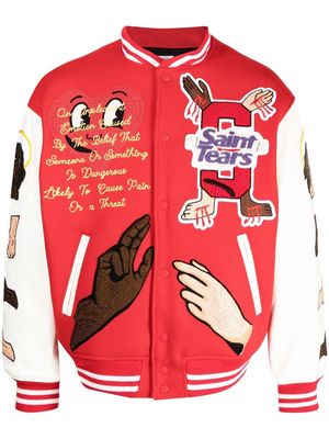 SAINT MXXXXXX x Denim Tears embroidered-patch bomber jacket