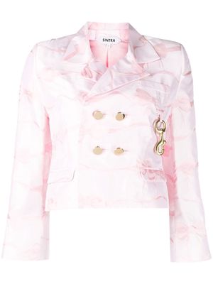 Saint Sintra double-breasted silk jacket - Pink