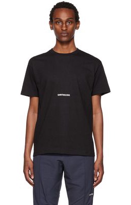 Saintwoods Black Printed T-Shirt