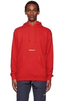 Saintwoods Red Embroidered Hoodie