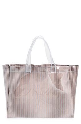 Saks Potts Riri Stripe Transparent Tote in Brown Stripe