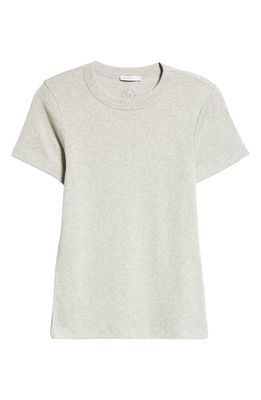 Saks Potts Uma Organic Cotton Rib T-Shirt in Grey Melange 