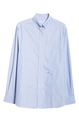 Saks Potts William Stripe Cotton Button-Down Shirt in Noble Blue
