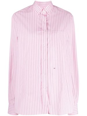 Saks Potts William striped cotton shirt - Pink