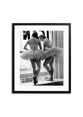 Saks x Sonic Editions Ballerinas Standing on Window Framed Wall Art