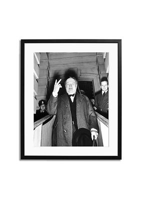Saks x Sonic Editions Churchill at The Capitol Framed Wall Art