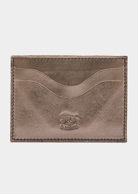 Salina Metallic Leather Card Case