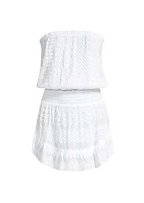 Sallie Embroidered Cotton Cover-Up Dress