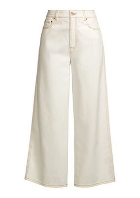 Sally Cropped Wide-Leg Jeans