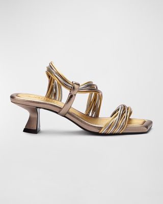 Salma Strappy Metallic Sandals