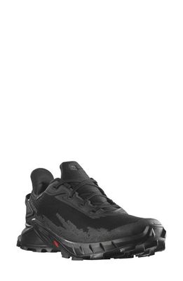 Salomon Alphacross 4 Gore-Tex Waterproof Running Shoe in Black/Black/Black