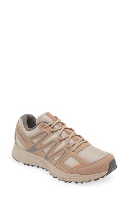 Salomon Gender Inclusive X-Mission 4 Running Shoe in Cement/Natural/Plum Kitt