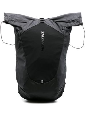 Salomon logo-print roll-top backpack - Black