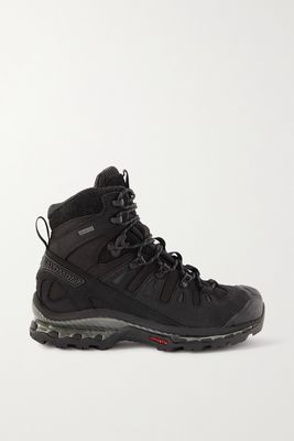 Salomon - Quest Gtx Advanced Leather And Suede-trimmed Gore-tex Ankle Boots - Black
