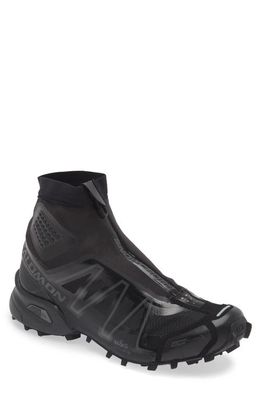 Salomon Snowcross Waterproof Running Shoe in Black/Black/Magnet