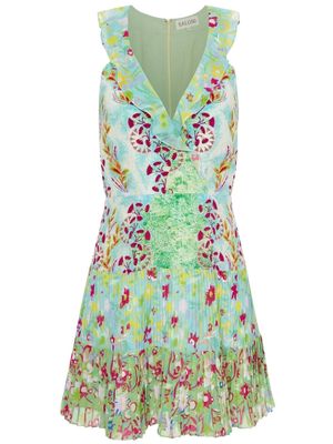 Saloni Amy silk minidress - Green