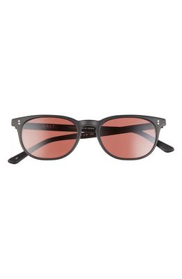SALT. Pierce 51mm Polarized Round Sunglasses in Matte Black/Crimson Glass