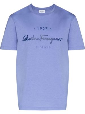 Salvatore Ferragamo 1927 signature T-shirt - Blue
