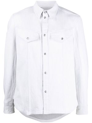 Salvatore Ferragamo button-down denim jacket - White