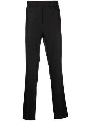 SALVATORE FERRAGAMO check-print straight-leg trousers - Black