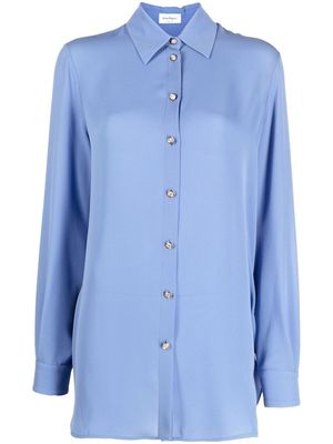 Salvatore Ferragamo empire-line silk shirt - Blue