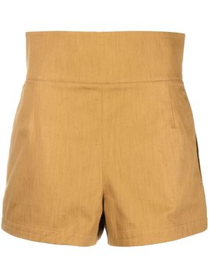 Salvatore Ferragamo high-waisted tailored shorts - Yellow