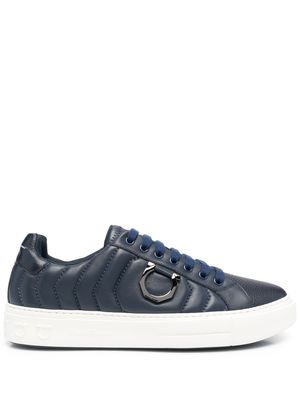 SALVATORE FERRAGAMO low-top leather sneakers - Blue