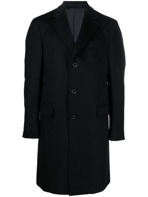 SALVATORE FERRAGAMO single-breasted cashmere coat - Black