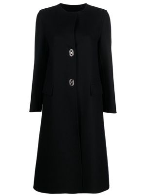Salvatore Ferragamo single-breasted wool-cashmere coat - Black